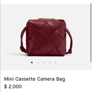 Bottega Veneta Burgundy Mini Cassette Bag